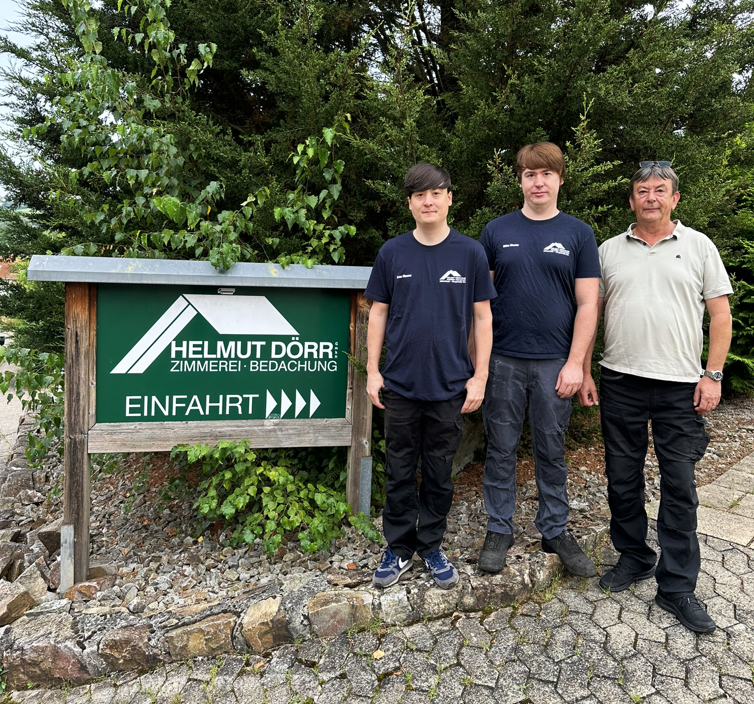 3 arbeiter der firma 